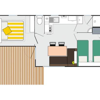 mh loggia 2ch 4p plan loggia mobile home 2 bedrooms nouvelle aquitaine